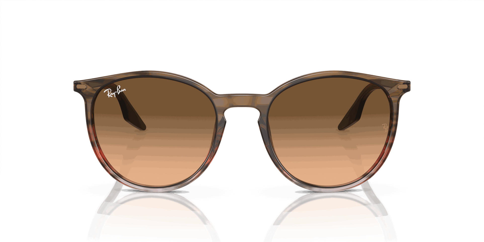 [Pink/Black Lenses, Polished Striped Brown & Red Frame]