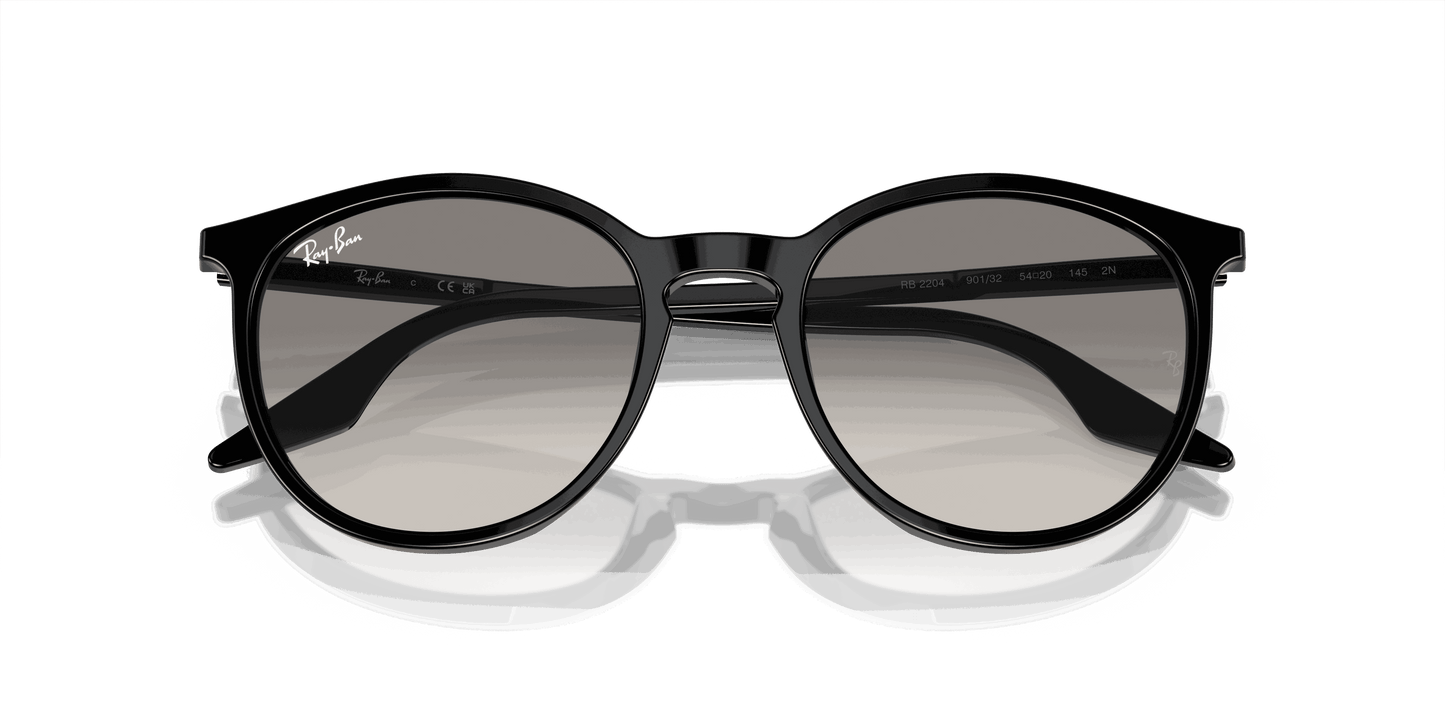 [Light Grey Lenses, Polished Black Frame]