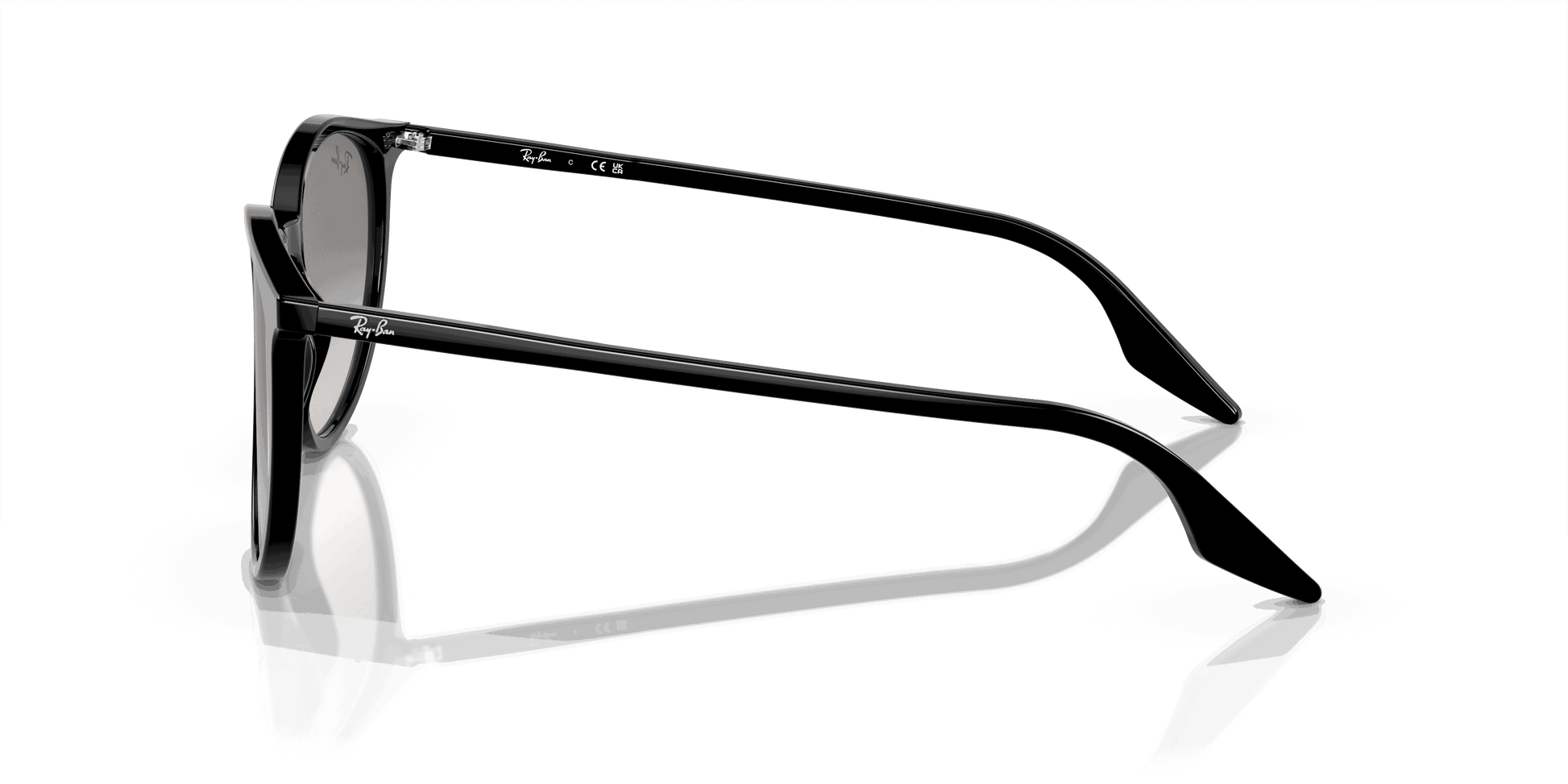 [Light Grey Lenses, Polished Black Frame]