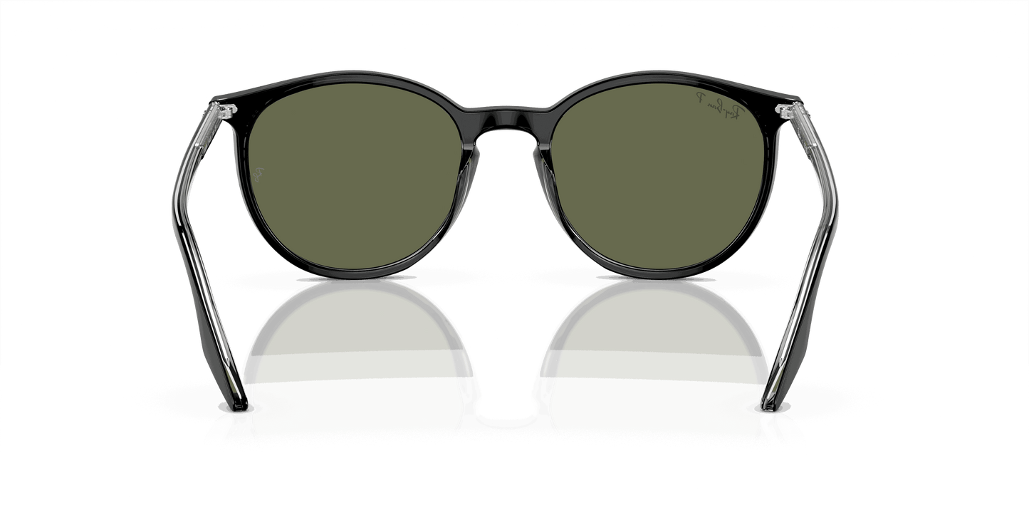 [Green Lenses, Polished Black On Transparent Frame]