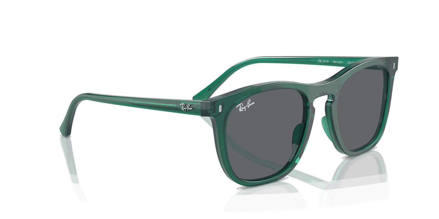 [Dark Grey Lenses, Polished Transparent Green Frame]