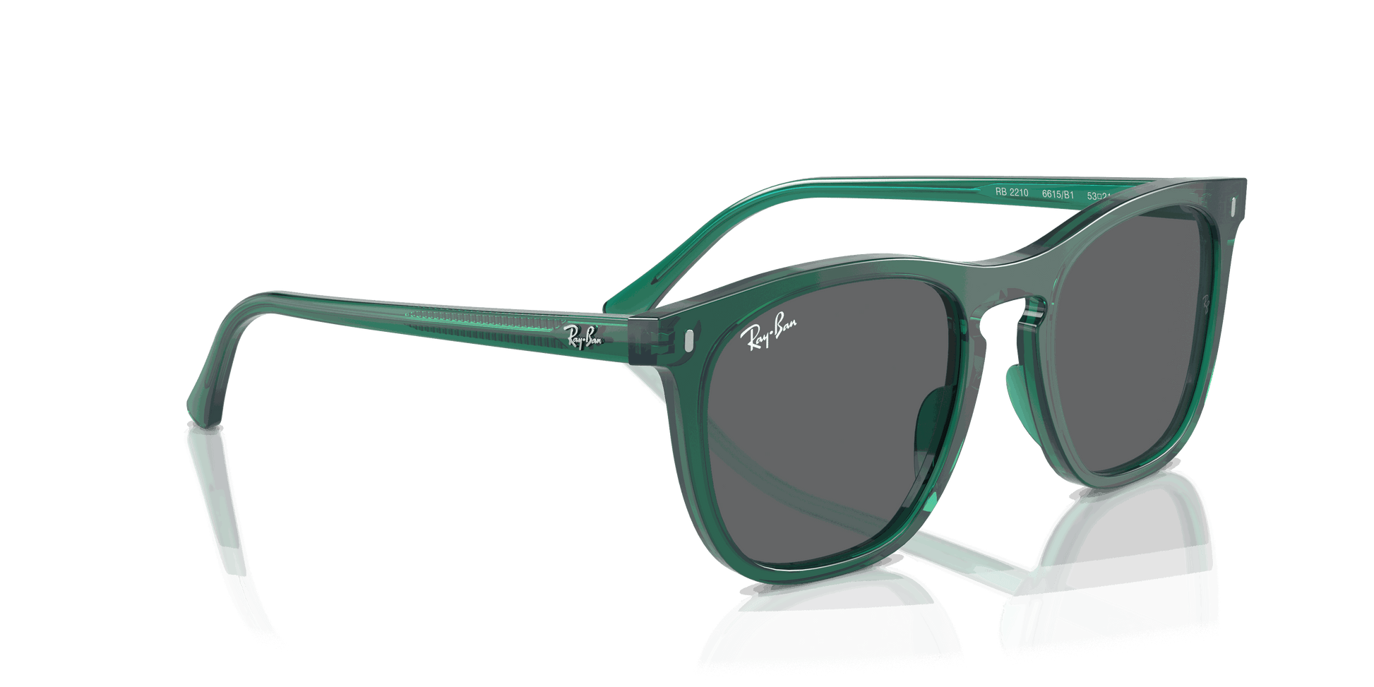 [Dark Grey Lenses, Polished Transparent Green Frame]