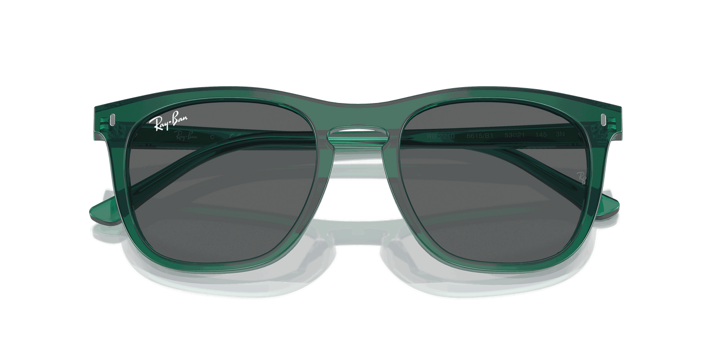 [Dark Grey Lenses, Polished Transparent Green Frame]