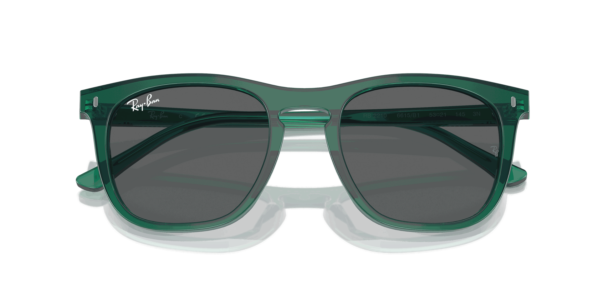 [Dark Grey Lenses, Polished Transparent Green Frame]