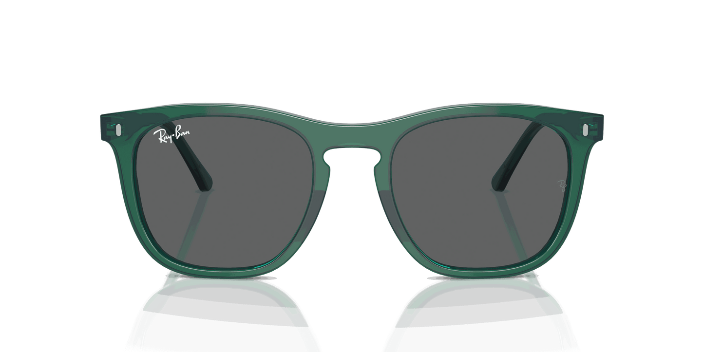 [Dark Grey Lenses, Polished Transparent Green Frame]