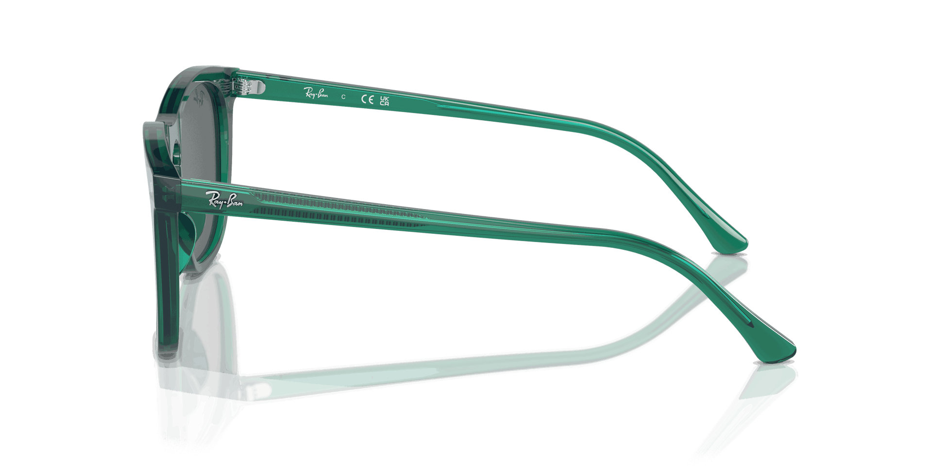 [Dark Grey Lenses, Polished Transparent Green Frame]