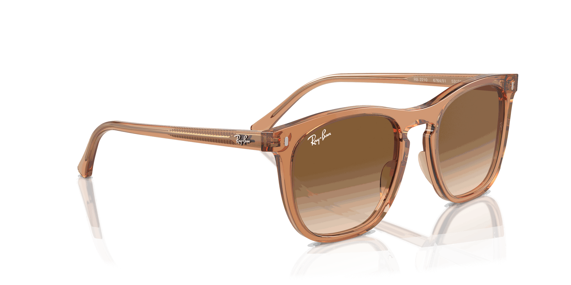 [Clear & Brown Lenses, Polished Transparent Brown Frame]
