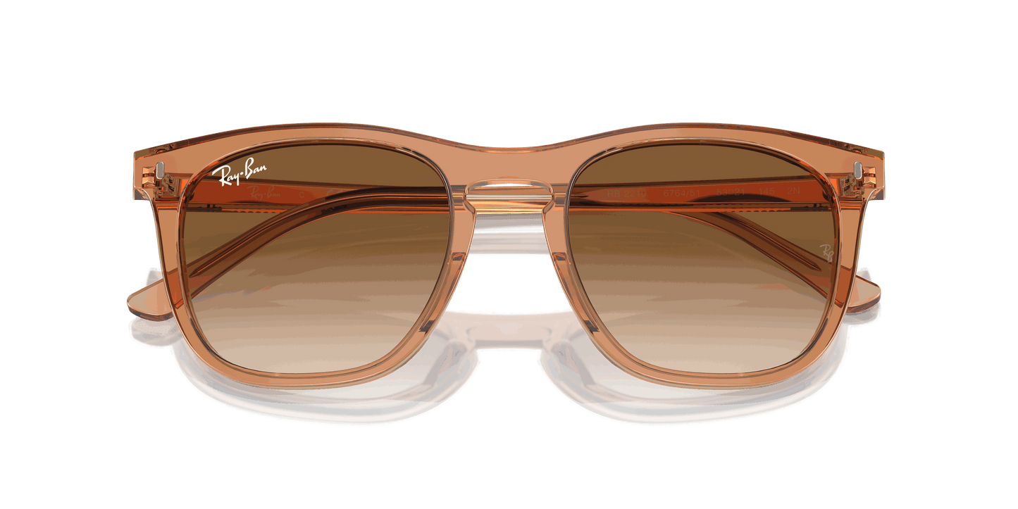 [Clear & Brown Lenses, Polished Transparent Brown Frame]