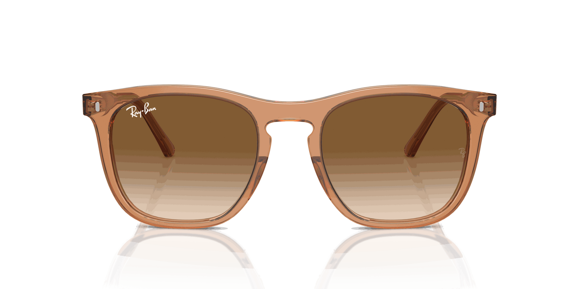 [Clear & Brown Lenses, Polished Transparent Brown Frame]