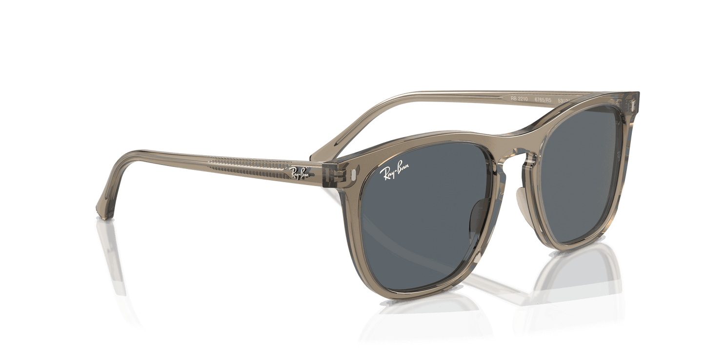 [Blue Lenses, Polished Transparent Brown Frame]