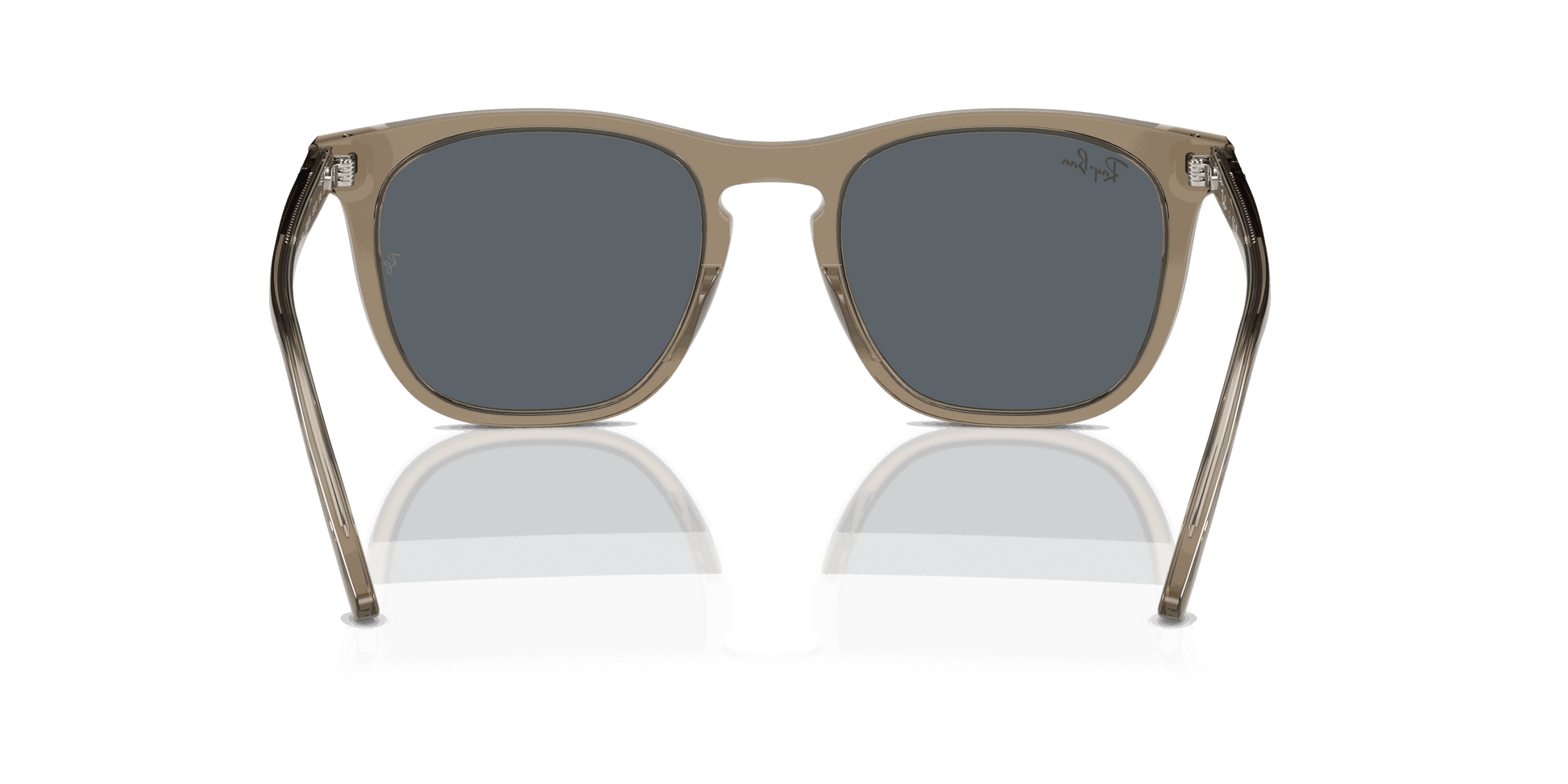 [Blue Lenses, Polished Transparent Brown Frame]