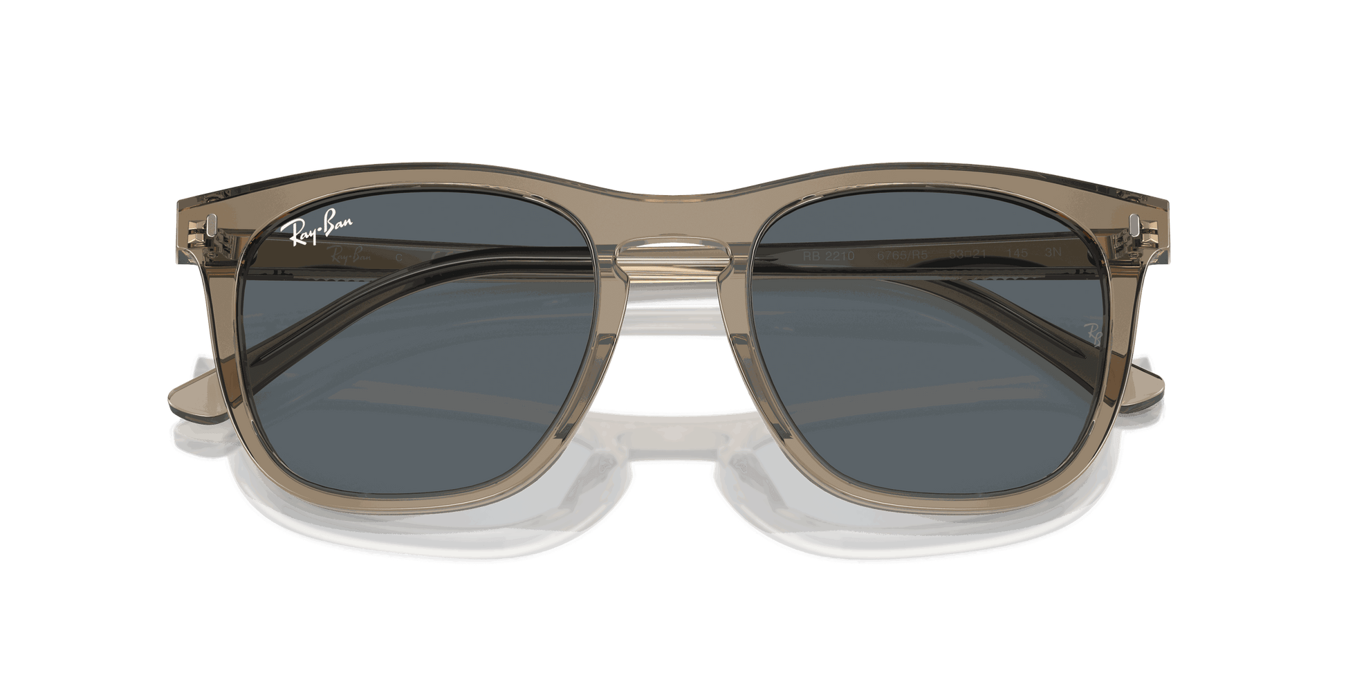 [Blue Lenses, Polished Transparent Brown Frame]