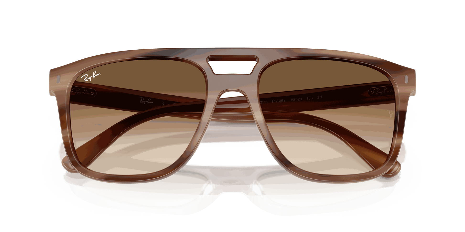 [Clear Gradient Brown Lenses, Polished Havana Brown Frame]