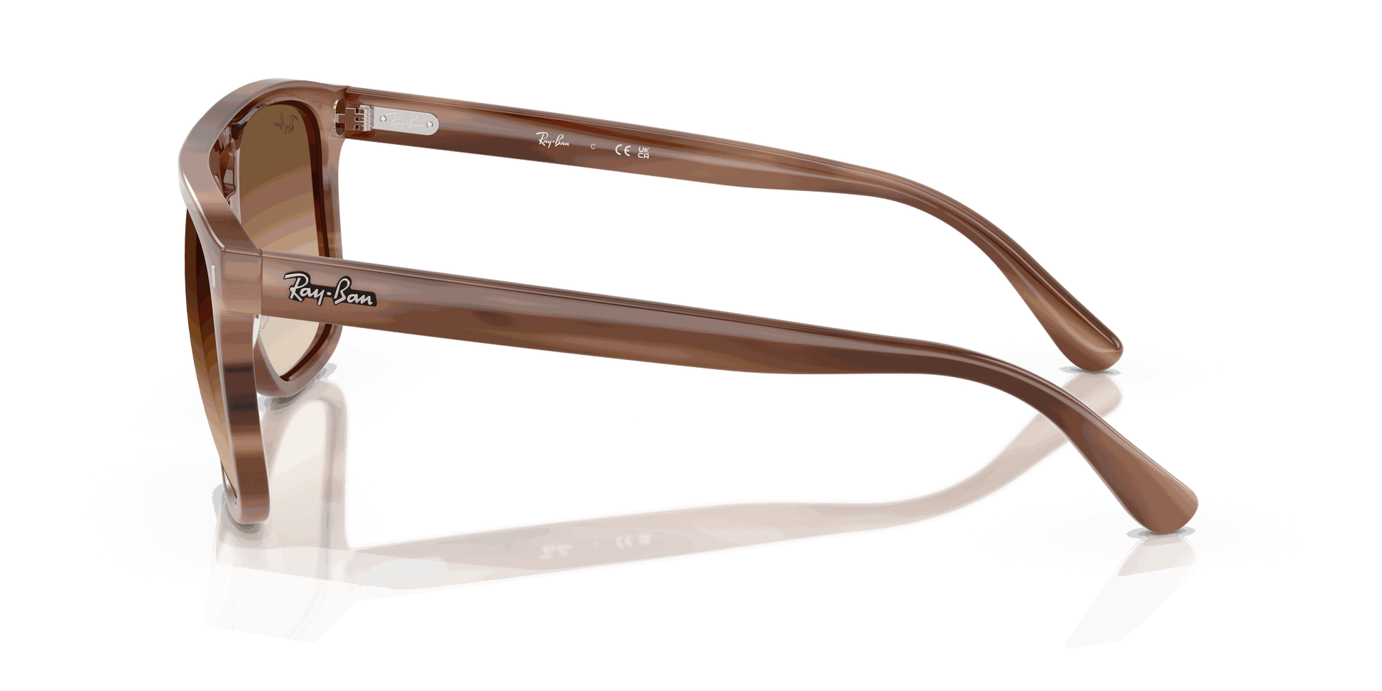 [Clear Gradient Brown Lenses, Polished Havana Brown Frame]