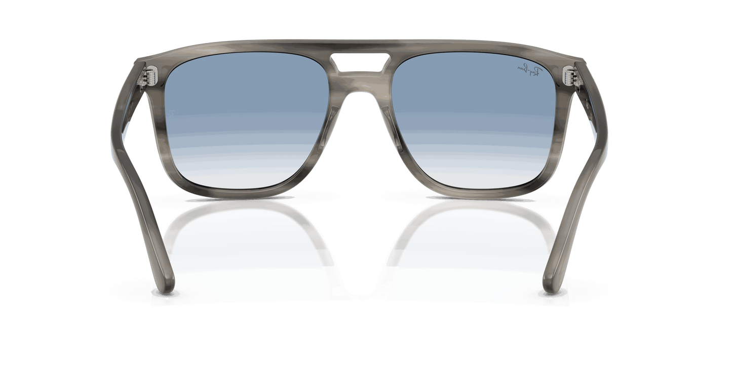 [Clear Gradient Blue Lenses, Polished Grey Havana Frame]
