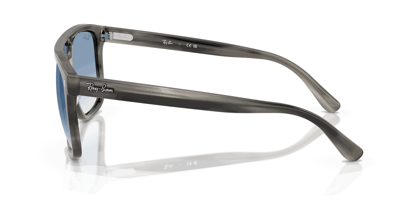 [Clear Gradient Blue Lenses, Polished Grey Havana Frame]