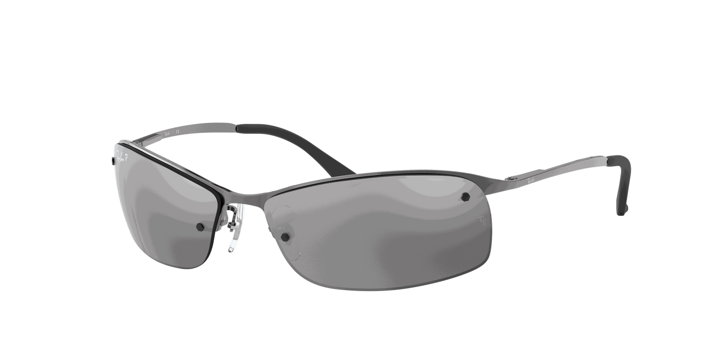 [Silver Lenses, Polished Gunmetal Frame]
