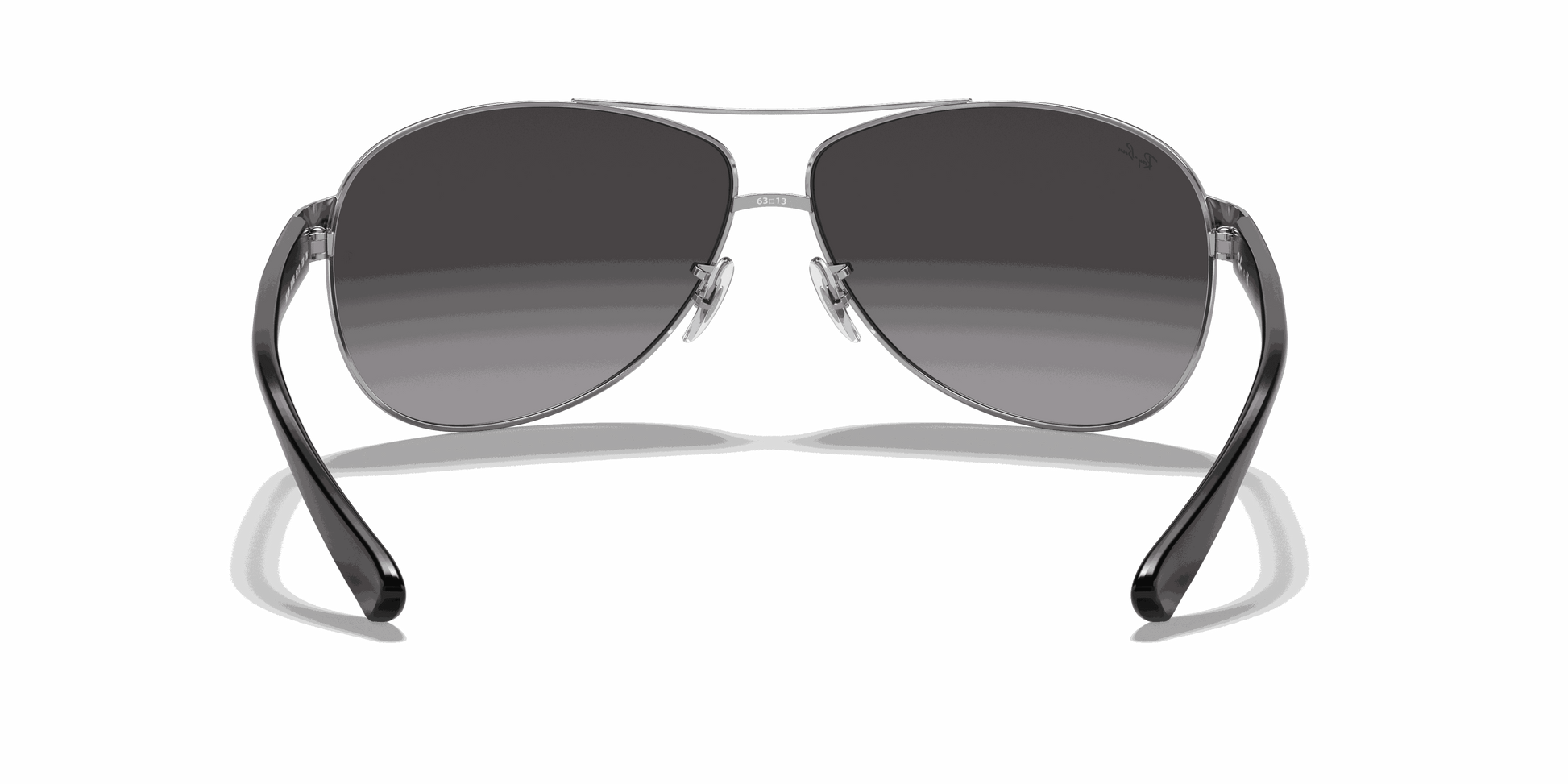 [Light Grey Gradient Dark Grey Lenses, Polished Silver Frame]