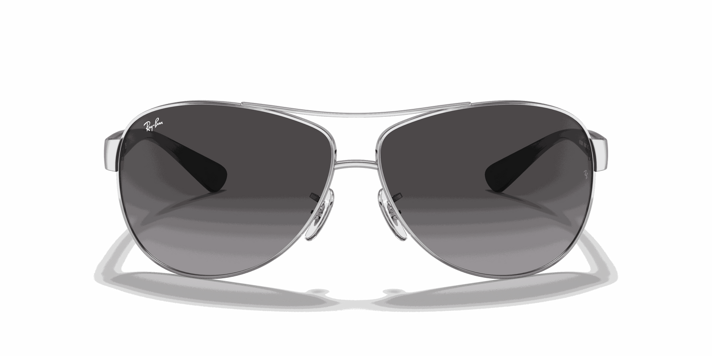 [Light Grey Gradient Dark Grey Lenses, Polished Silver Frame]