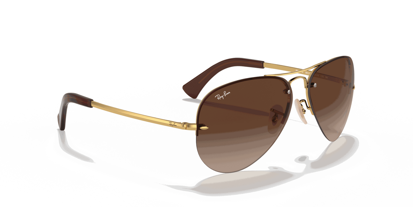 [Brown Gradient Lenses, Polished Arista Gold Frame]