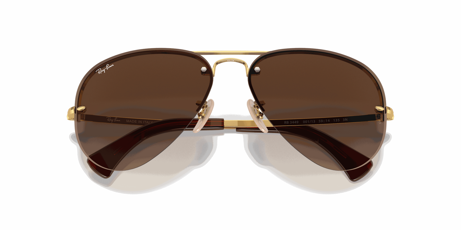 [Brown Gradient Lenses, Polished Arista Gold Frame]