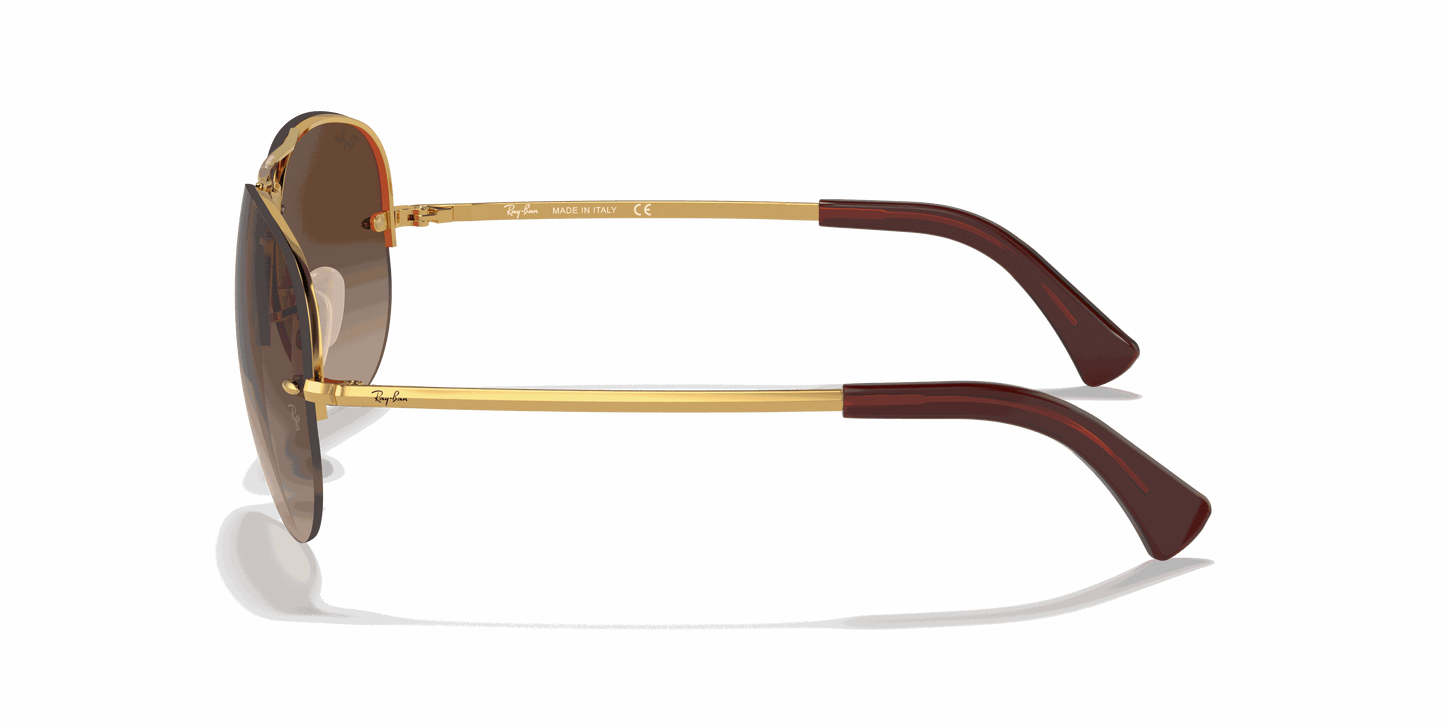 [Brown Gradient Lenses, Polished Arista Gold Frame]