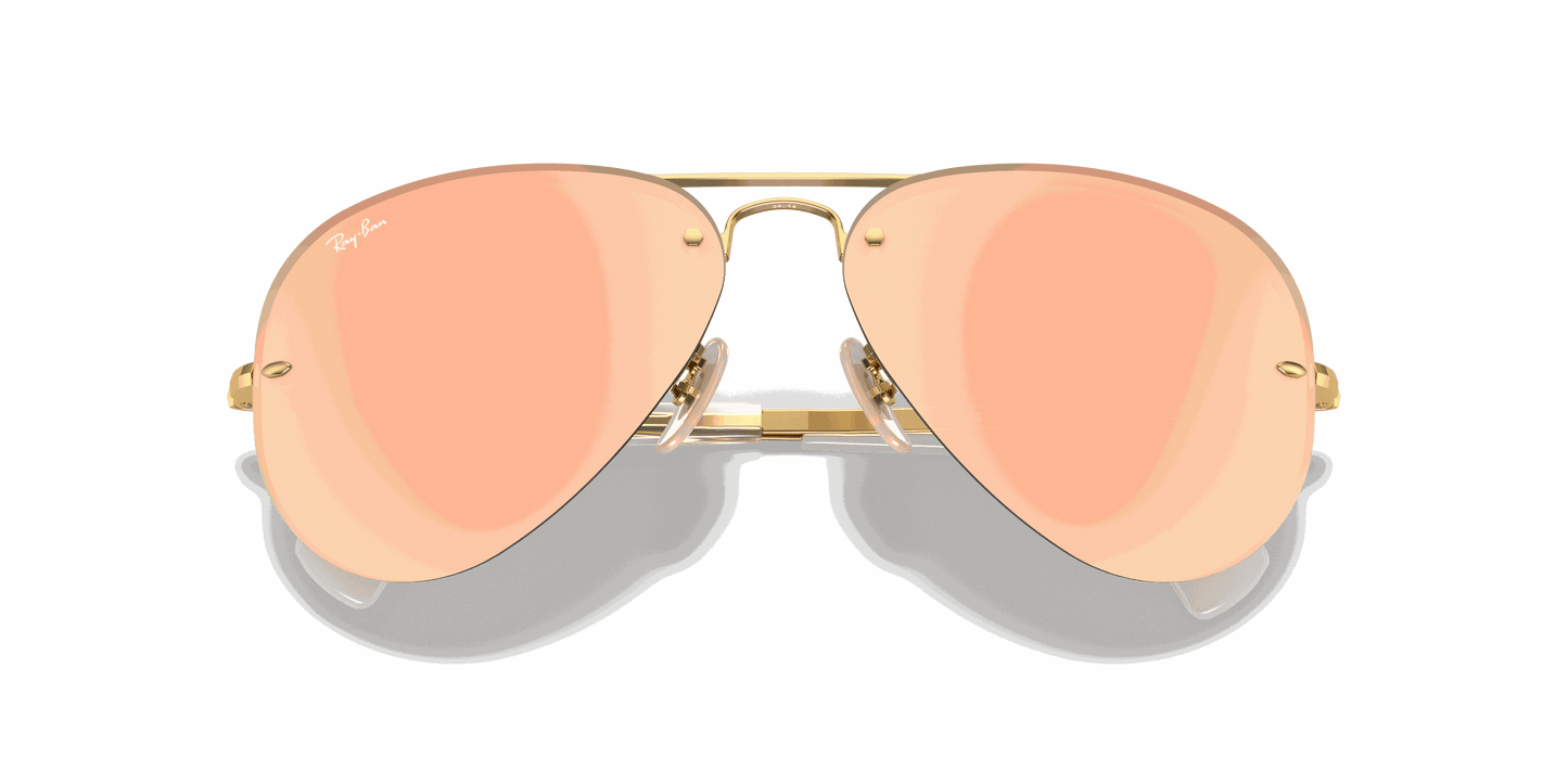 [Copper Mirror Lenses, Polished Arista Gold Frame]