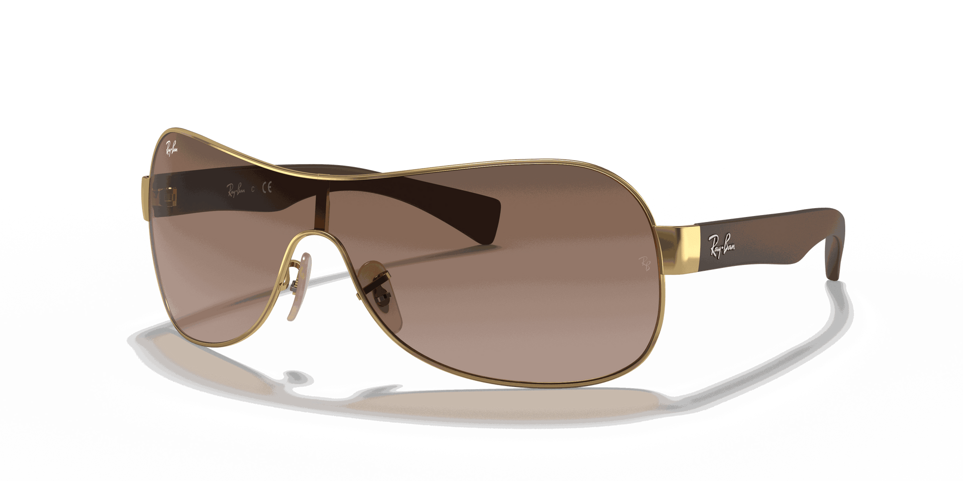 [Brown Gradient Dark Brown Lenses, Polished Arista Gold Frame]