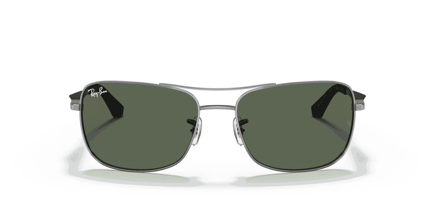 [Green Lenses, Polished Gunmetal Frame]