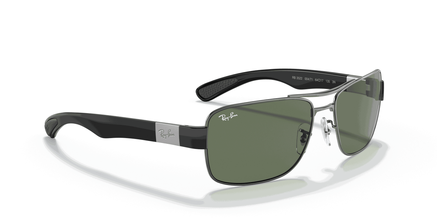 [Green Lenses, Polished Gunmetal Frame]