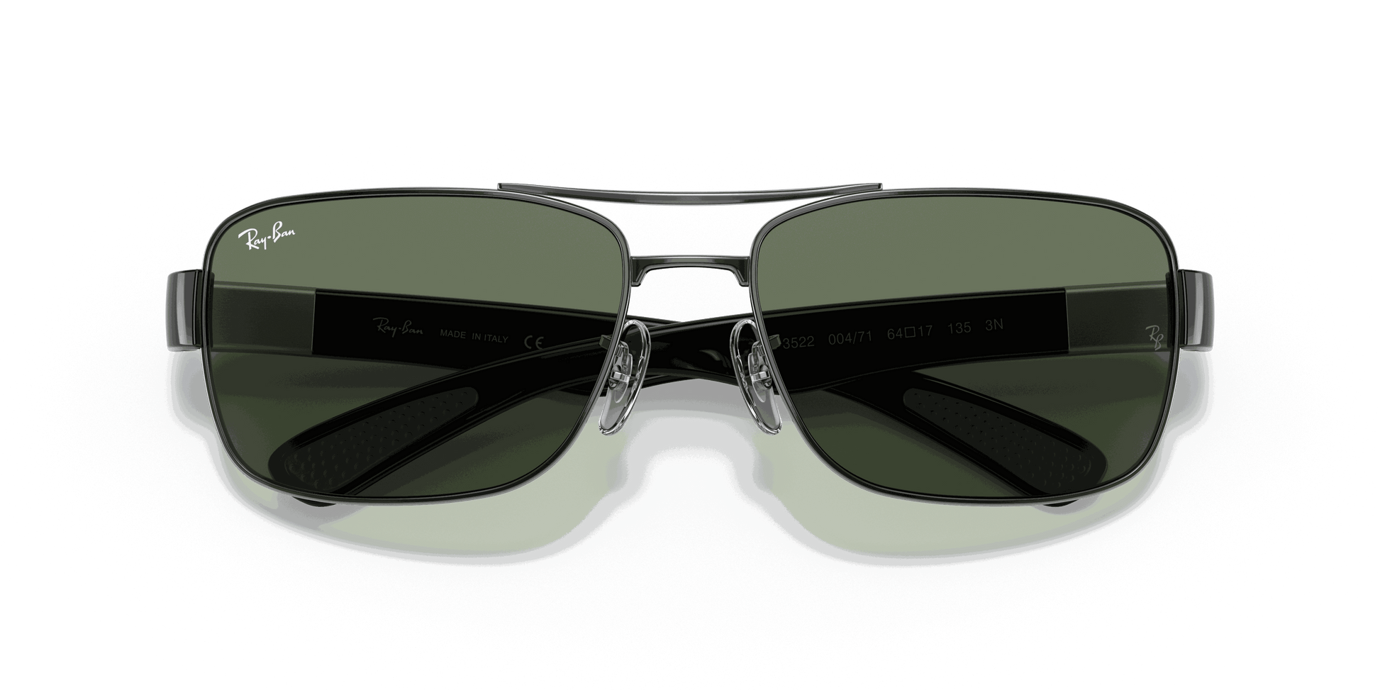 [Green Lenses, Polished Gunmetal Frame]