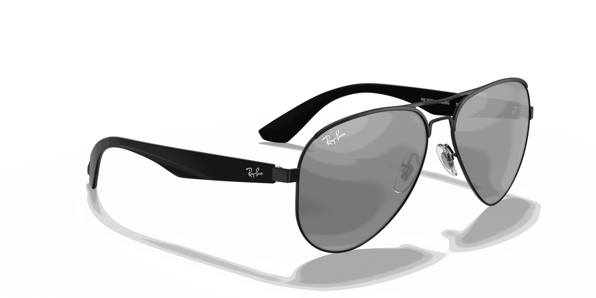 [Grey Mirror Silver Lenses, Matte Black Frame]