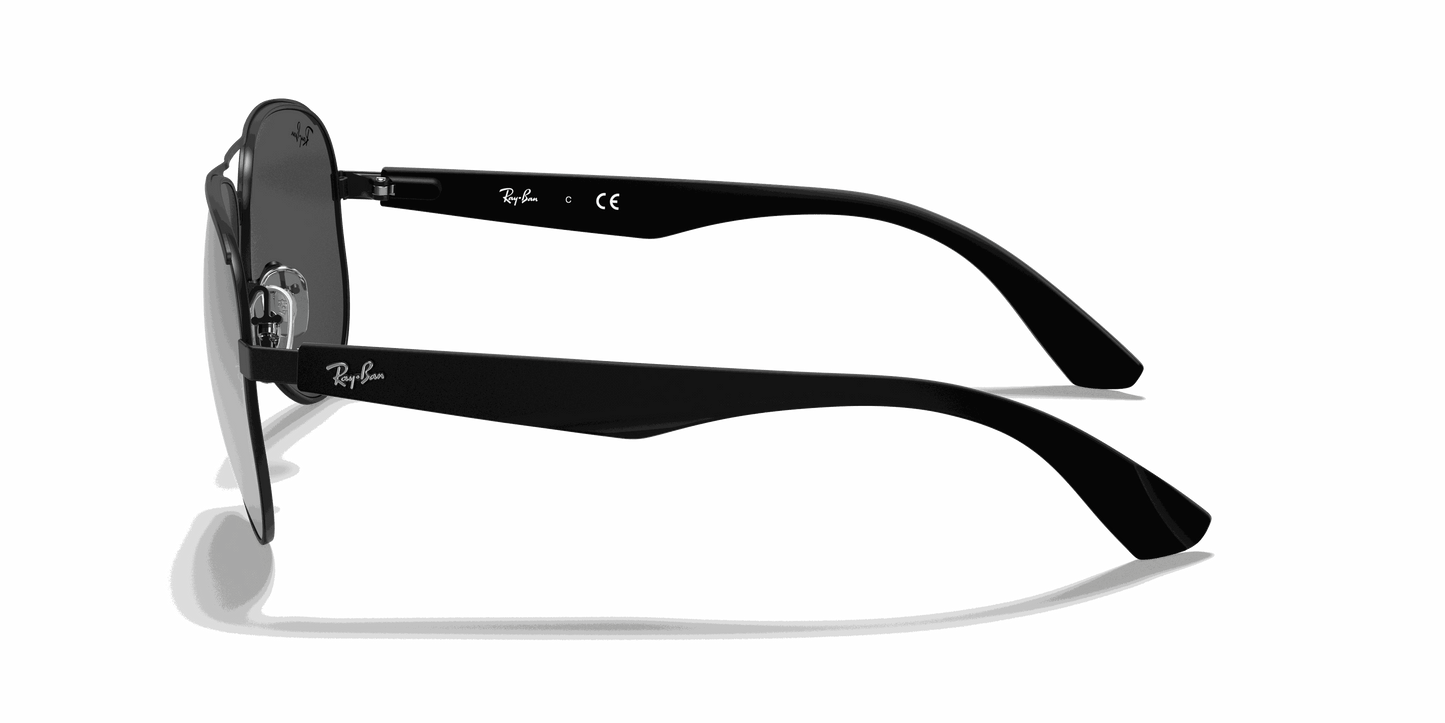 [Grey Mirror Silver Lenses, Matte Black Frame]