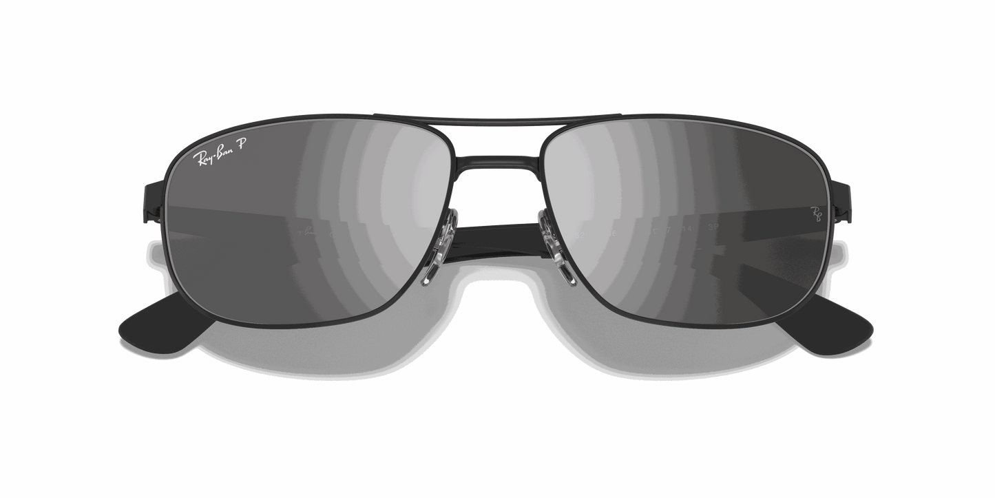 [Silver Lenses, Matte Black Frame]
