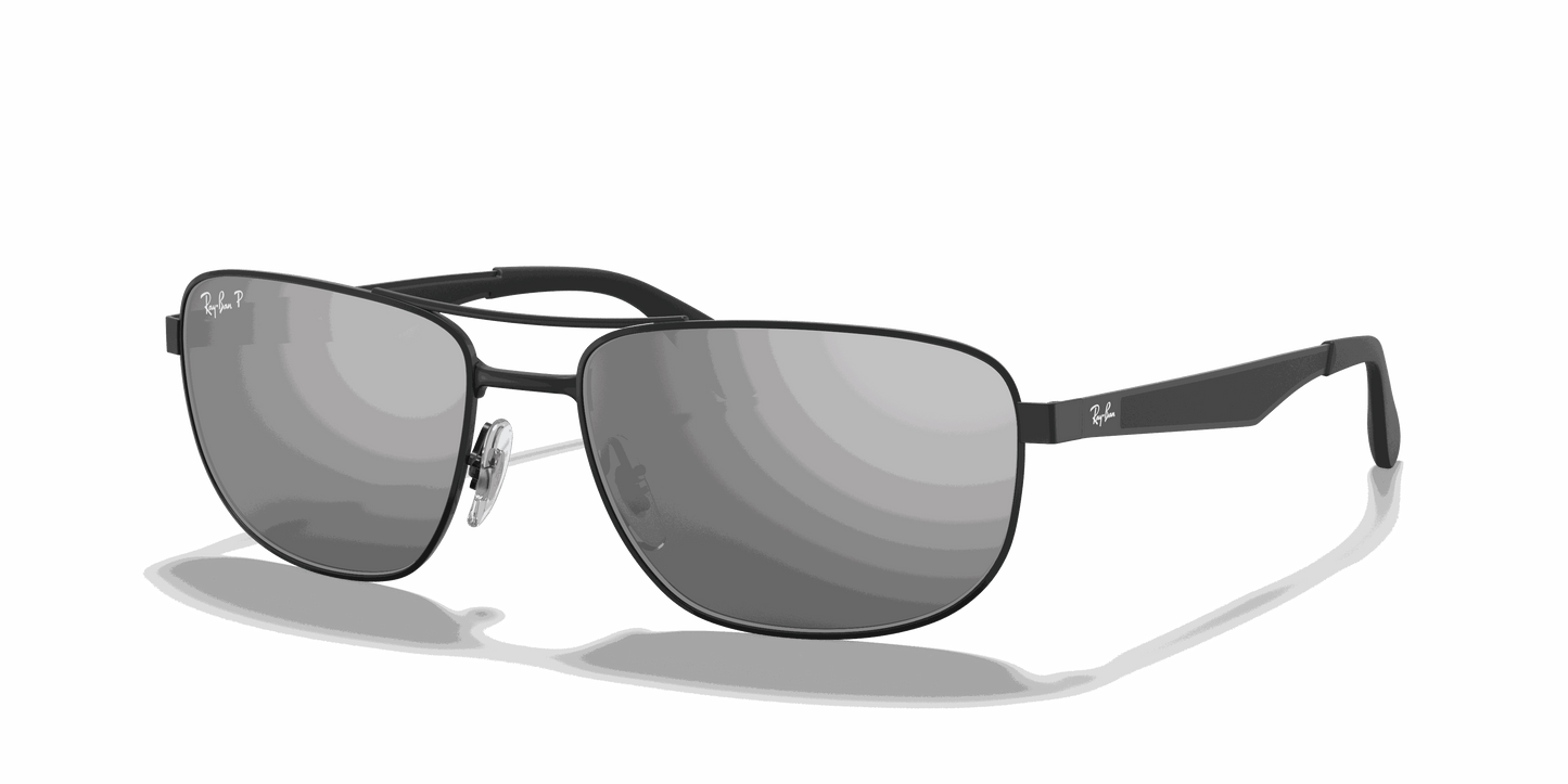 [Silver Lenses, Matte Black Frame]