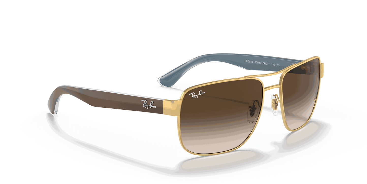 [Brown Gradient Lenses, Polished Arista Gold Frame]