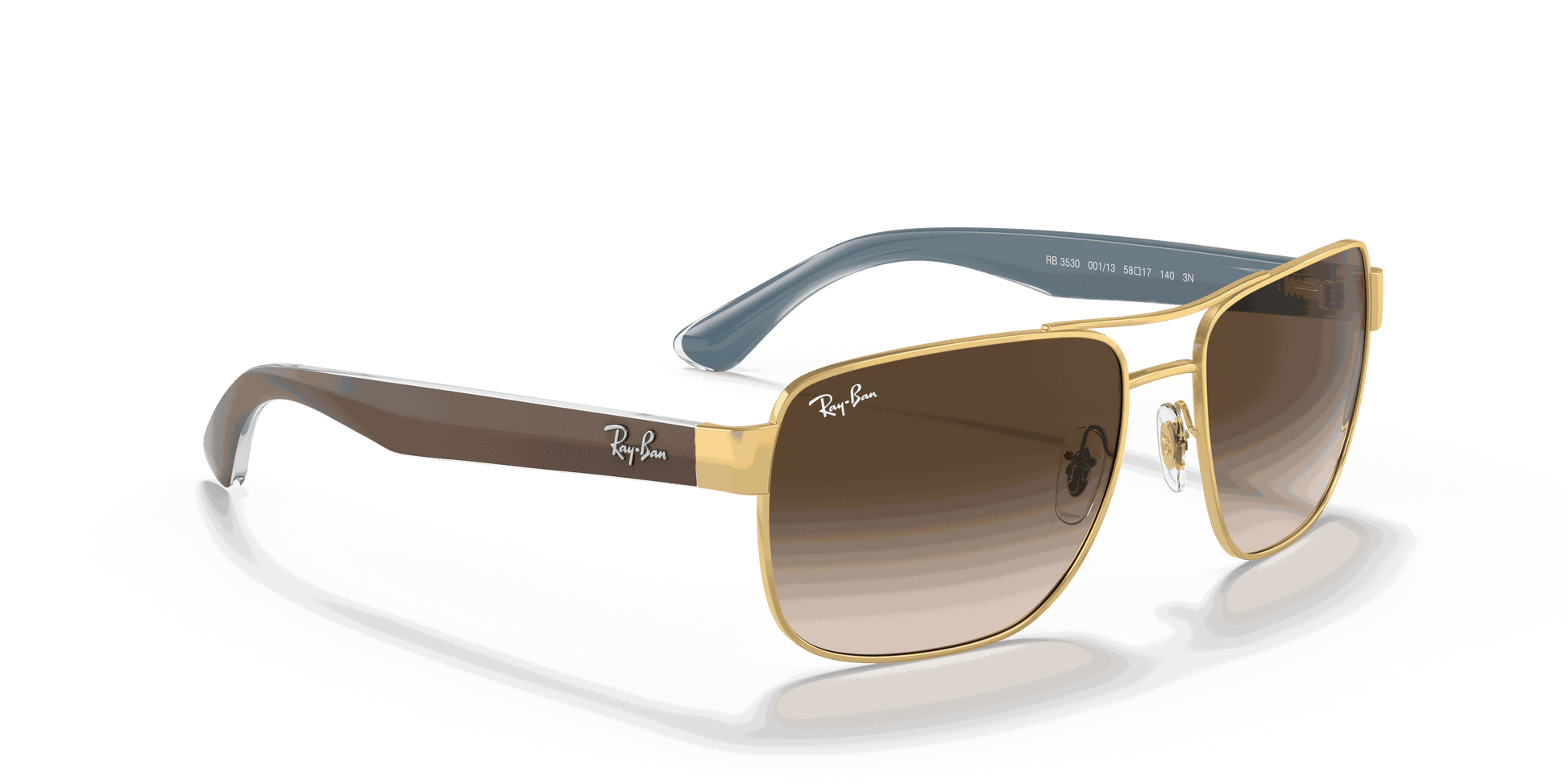 [Brown Gradient Lenses, Polished Arista Gold Frame]