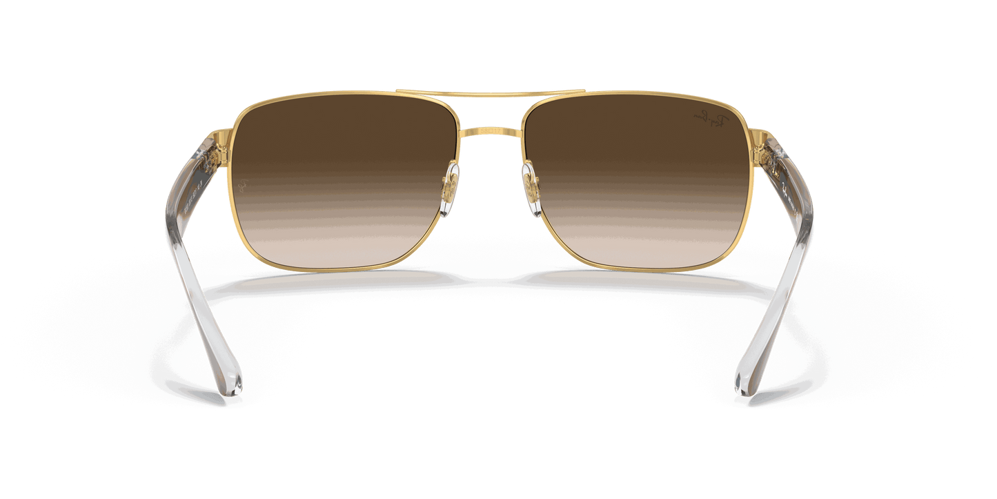 [Brown Gradient Lenses, Polished Arista Gold Frame]