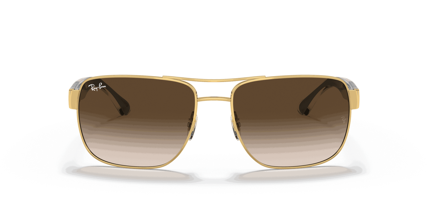 [Brown Gradient Lenses, Polished Arista Gold Frame]