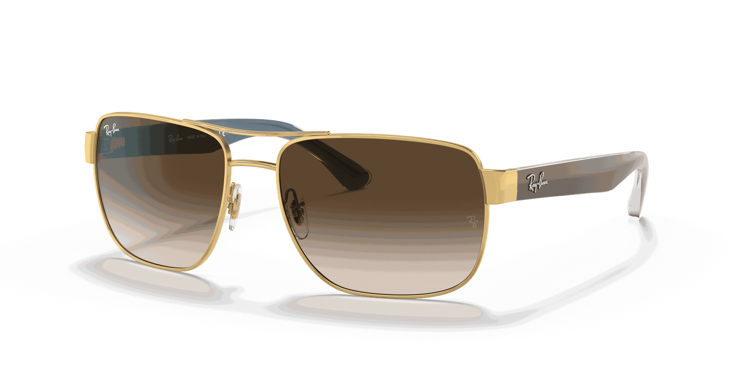 [Brown Gradient Lenses, Polished Arista Gold Frame]
