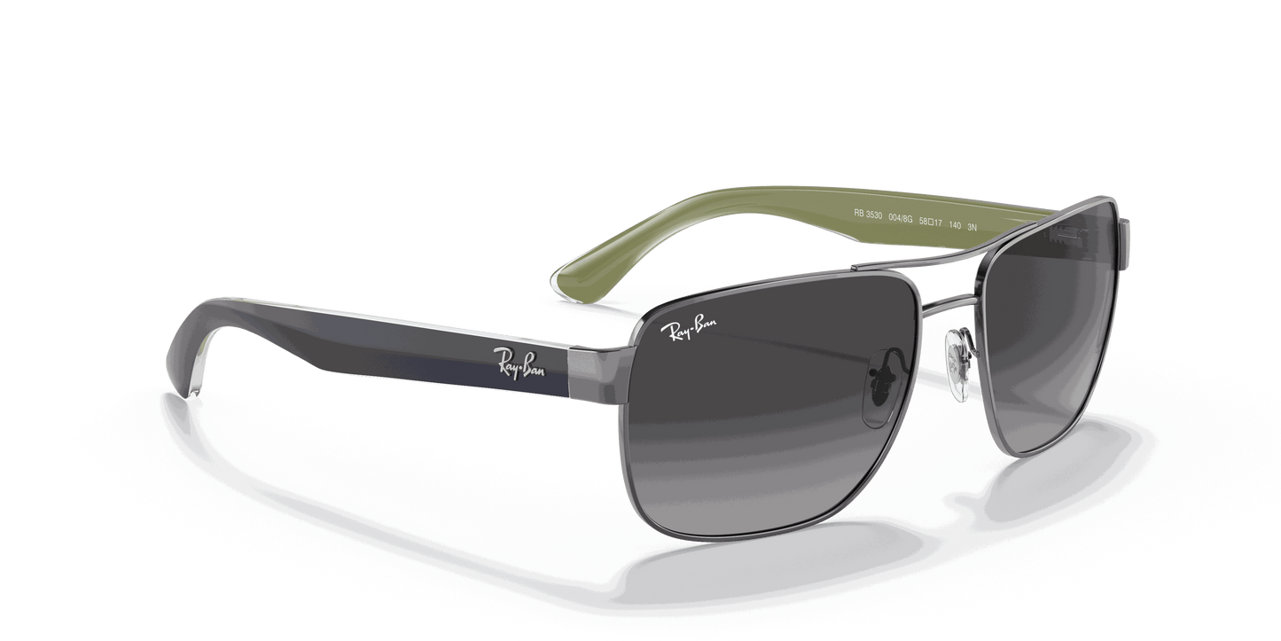 [Grey Gradient Lenses, Polished Gunmetal Frame]