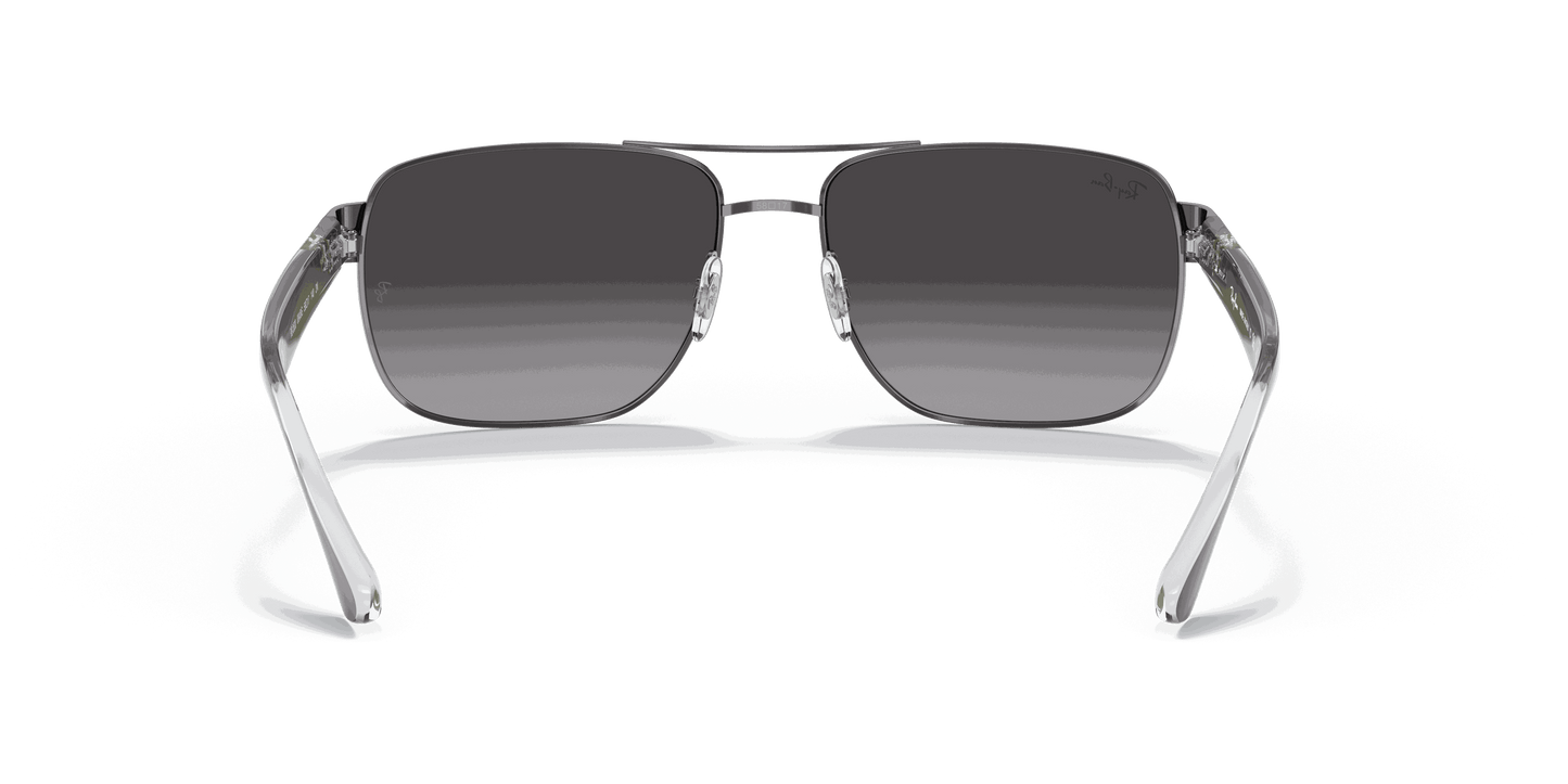 [Grey Gradient Lenses, Polished Gunmetal Frame]