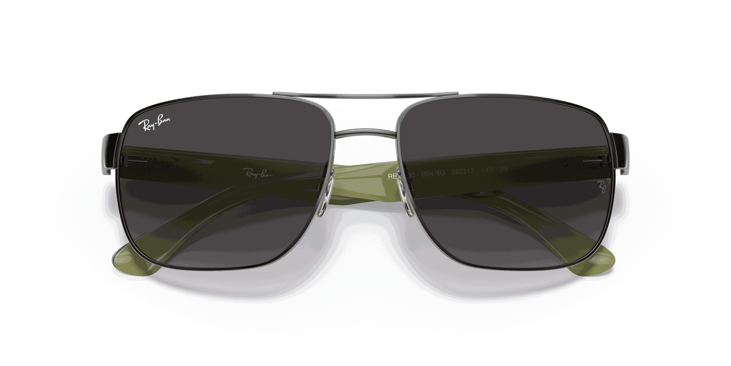 [Grey Gradient Lenses, Polished Gunmetal Frame]