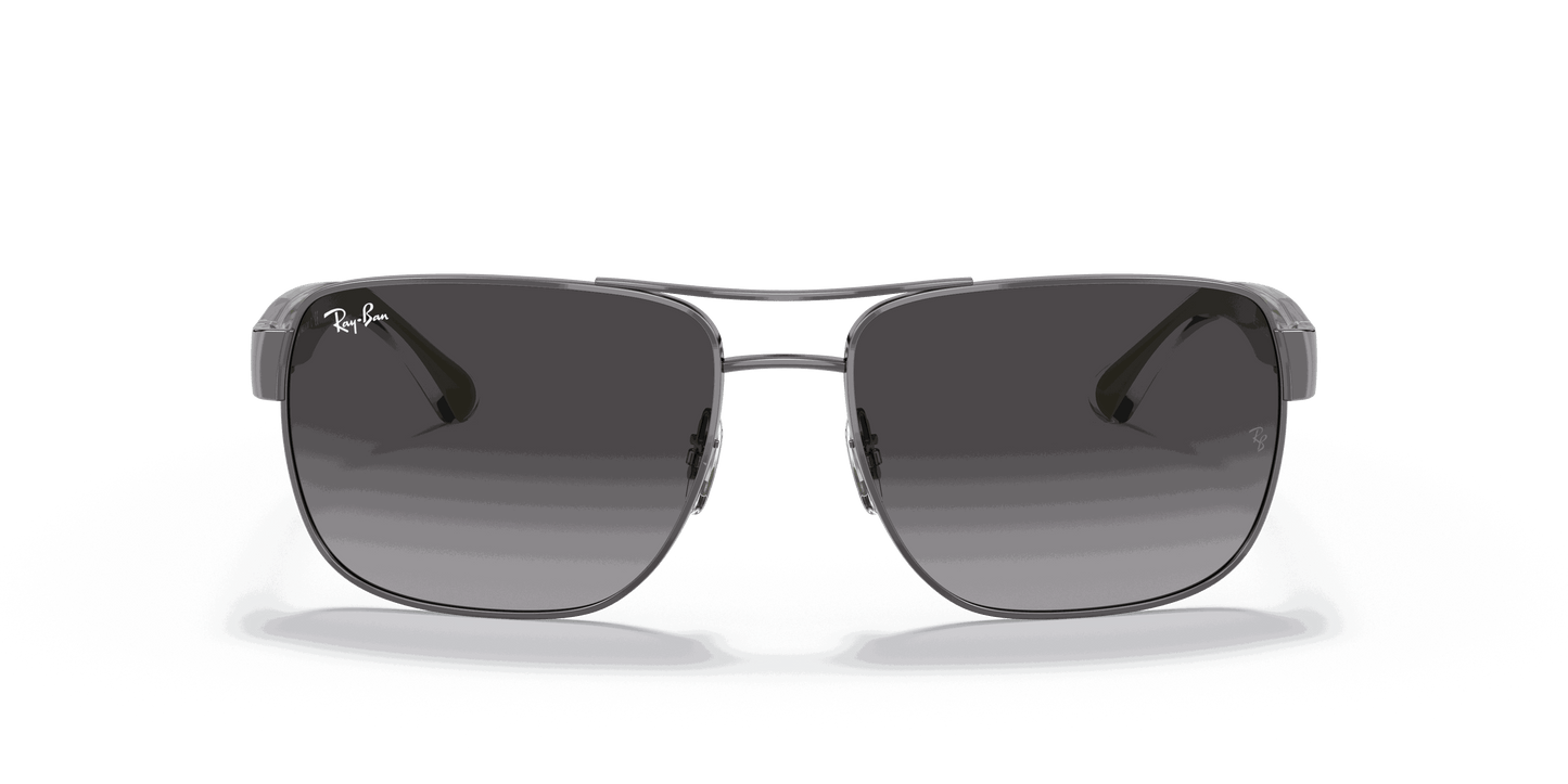 [Grey Gradient Lenses, Polished Gunmetal Frame]