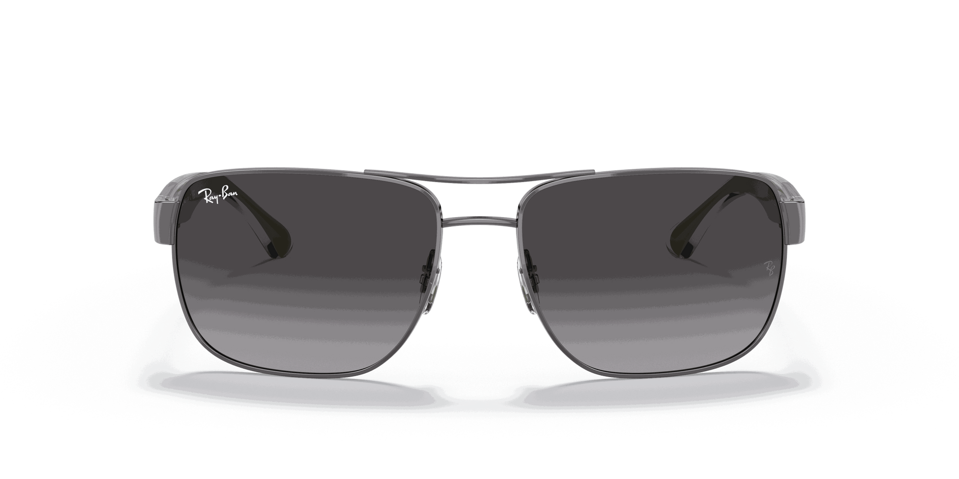 [Grey Gradient Lenses, Polished Gunmetal Frame]