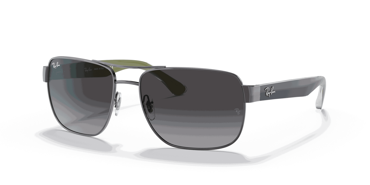 [Grey Gradient Lenses, Polished Gunmetal Frame]