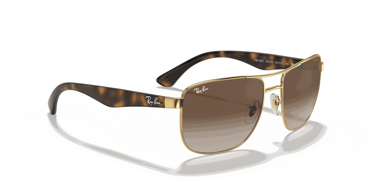 [Brown Gradient Dark Brown Lenses, Polished Arista Gold Frame]