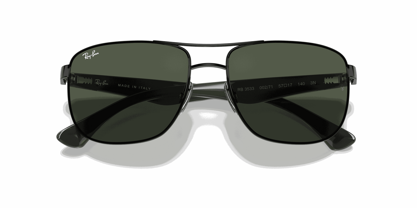 [Green Lenses, Polished Black Frame]