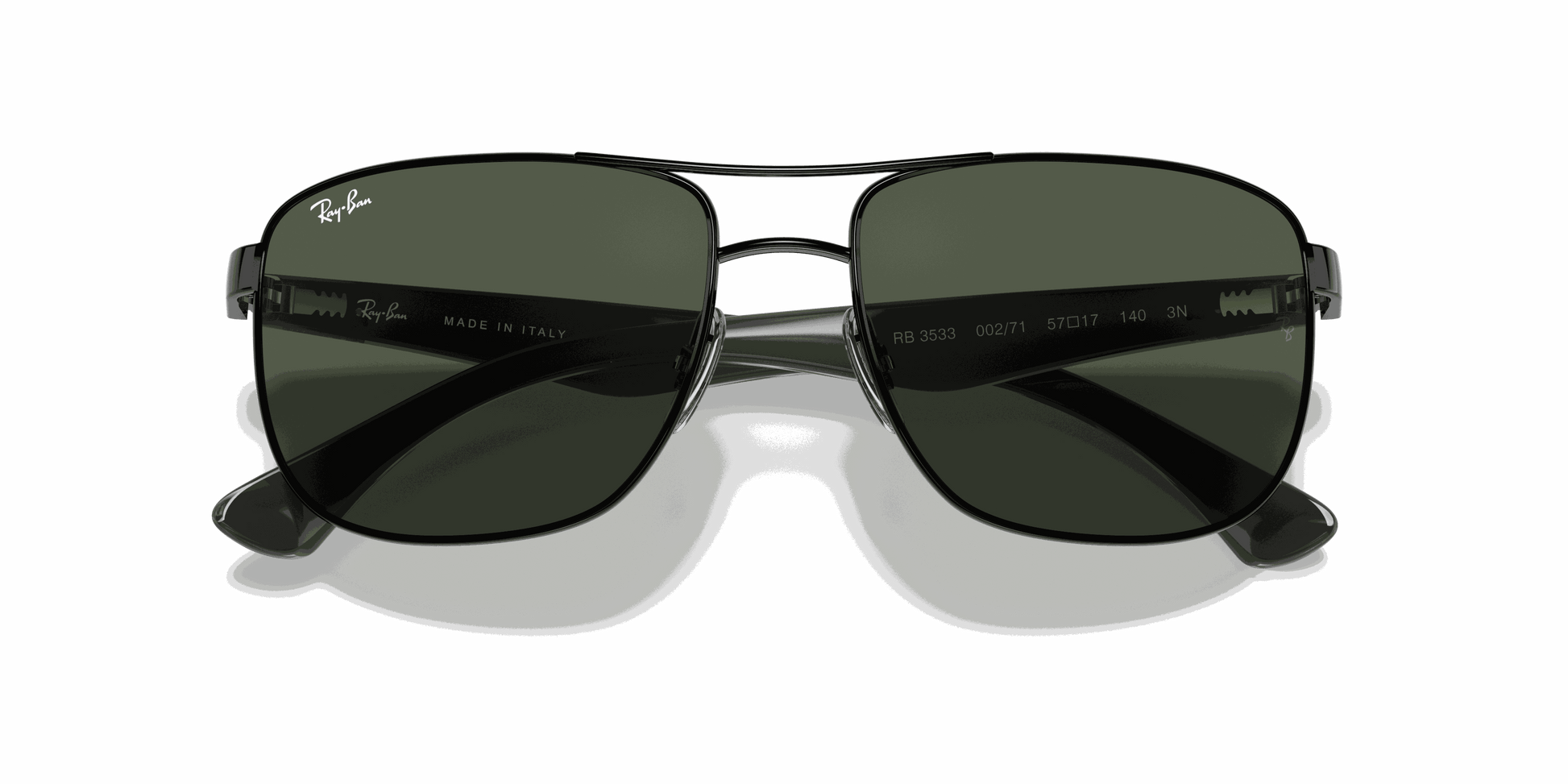 [Green Lenses, Polished Black Frame]