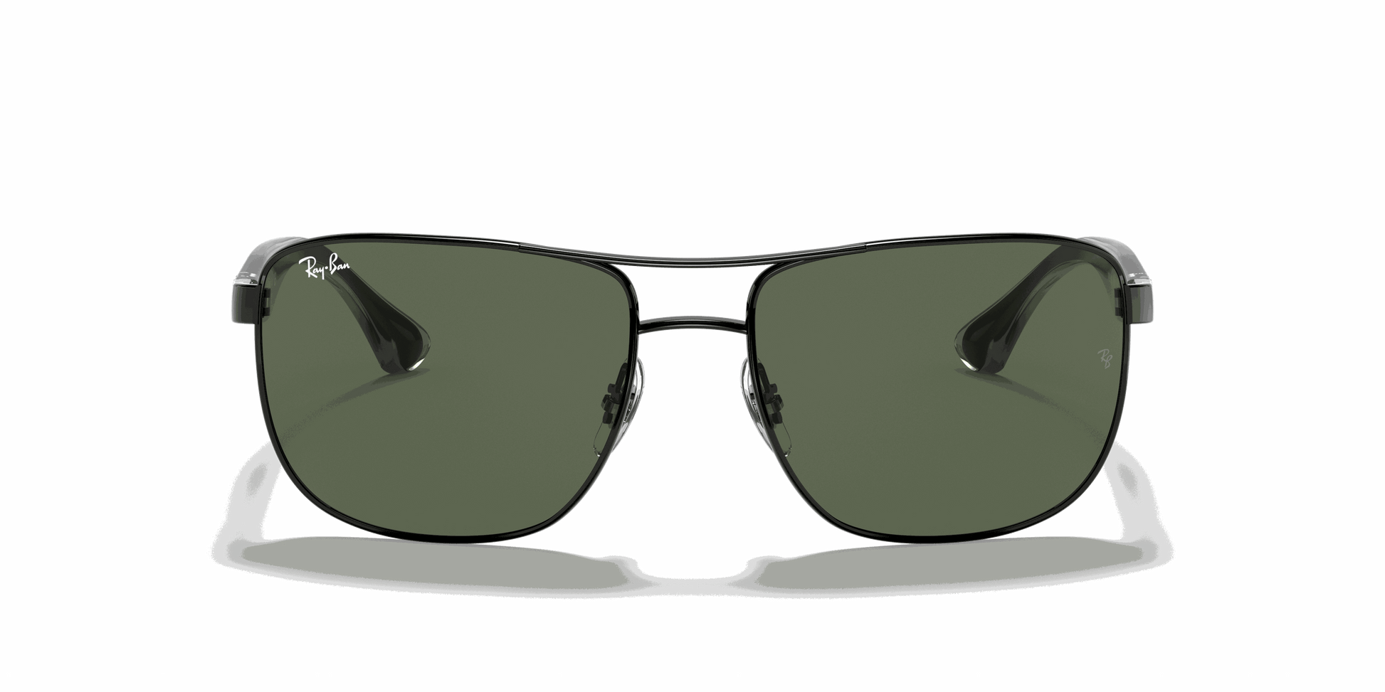 [Green Lenses, Polished Black Frame]